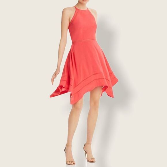 Aqua Women's Red Ladder‎ Inset Fit And Flare Dress - Picture 1 of 9